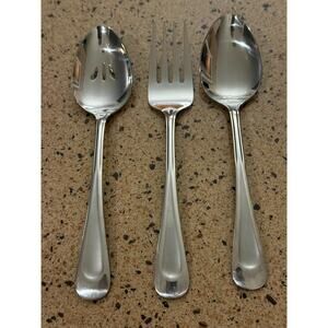 3Pc. Oneida SATIN SAND DUNE Serving Set Flatware Stainless